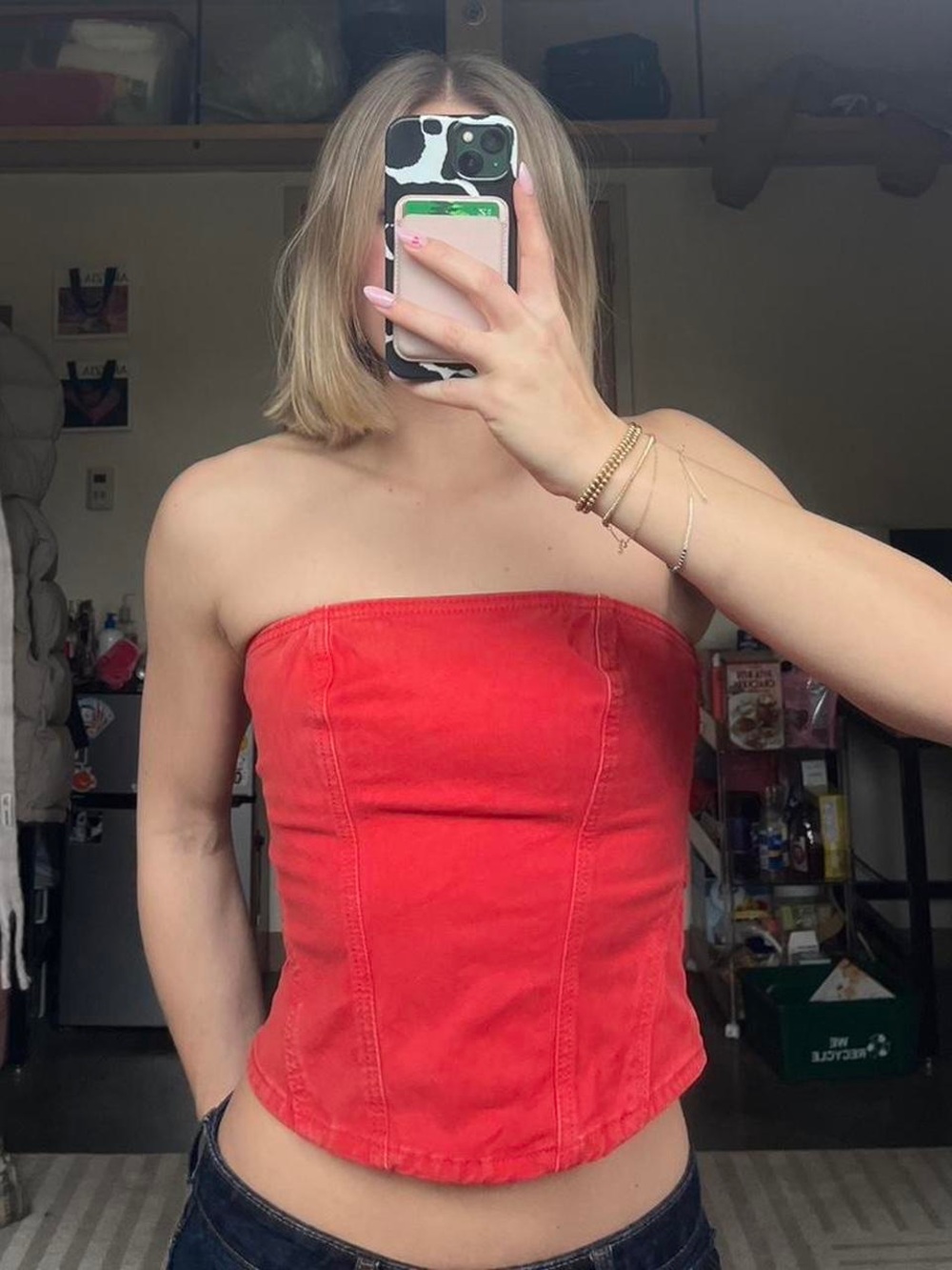 Denim Halter Crop Top